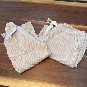 Soma Pink, Grey & White Stripes 2pc PJ Set.